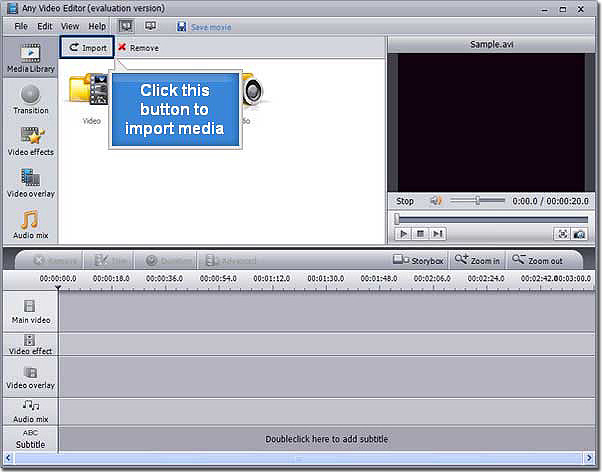 Import Video, Audio, and Image Files